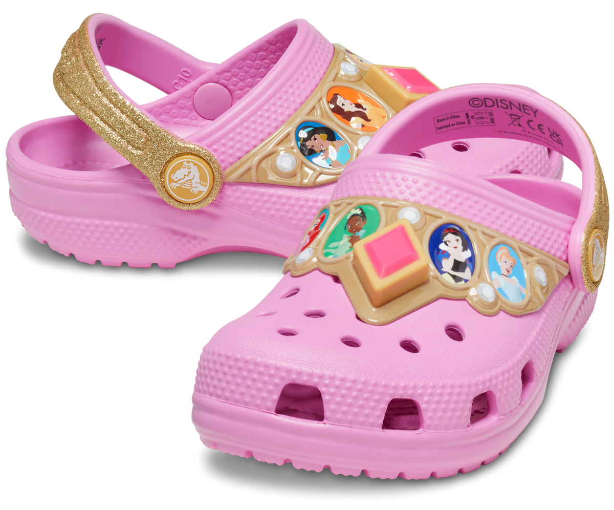 Pink disney sale crocs