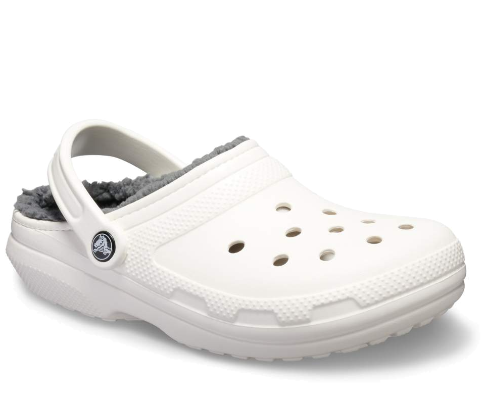 Classic Fuzz Lined Clog White Unisex Village Shoes Fresno