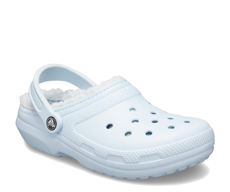 White crocs shop fuzz lined