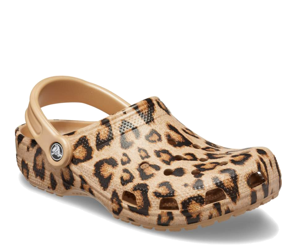 Classic Clog Leopard Gold Unisex Village Shoes Fresno