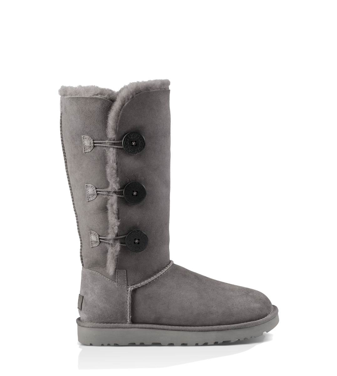 Grey uggs with buttons clearance