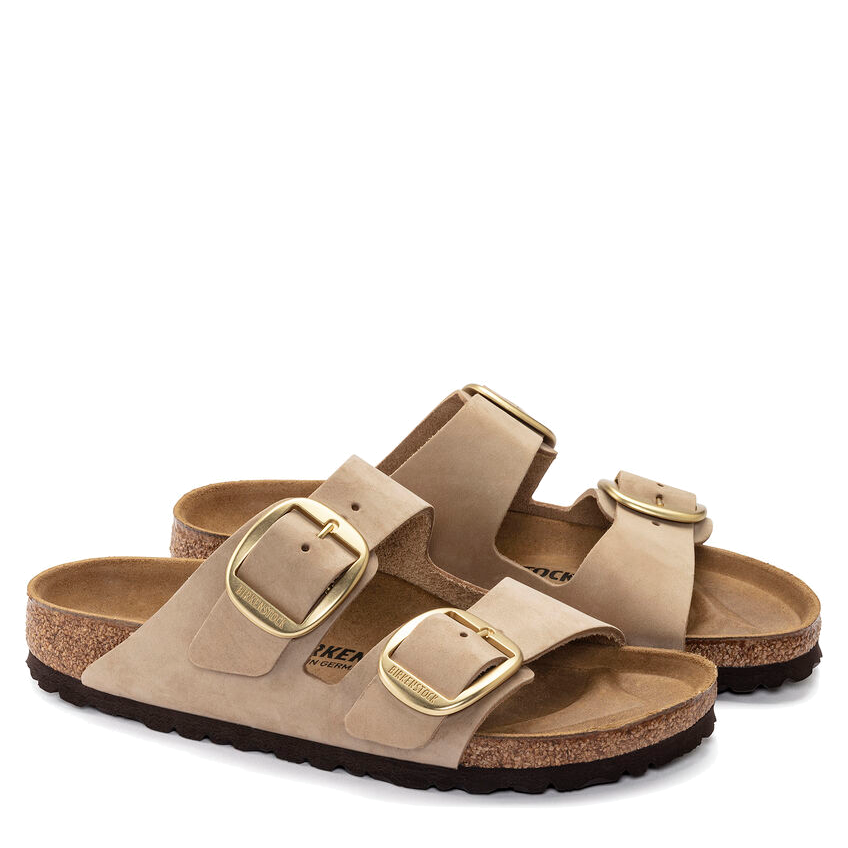 Arizona Big Buckle Sandcastle Nubuck (Women) – Village Shoes Fresno