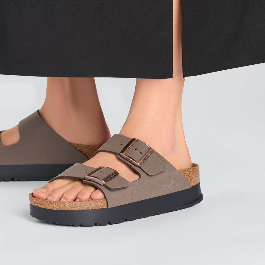 Birkenstock Arizona Flex Platform Vegan Mocha (Women) – Village