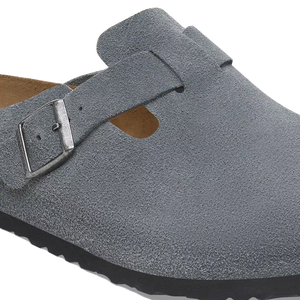 Boston Soft Footbed Suede Basalt Gray (Women)