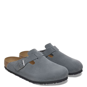 Boston Soft Footbed Suede Basalt Gray (Women)