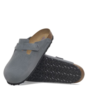 Boston Soft Footbed Suede Basalt Gray (Women)