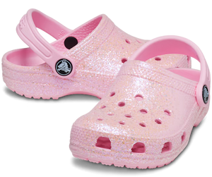 Kids Classic Clog Glitter Flamingo