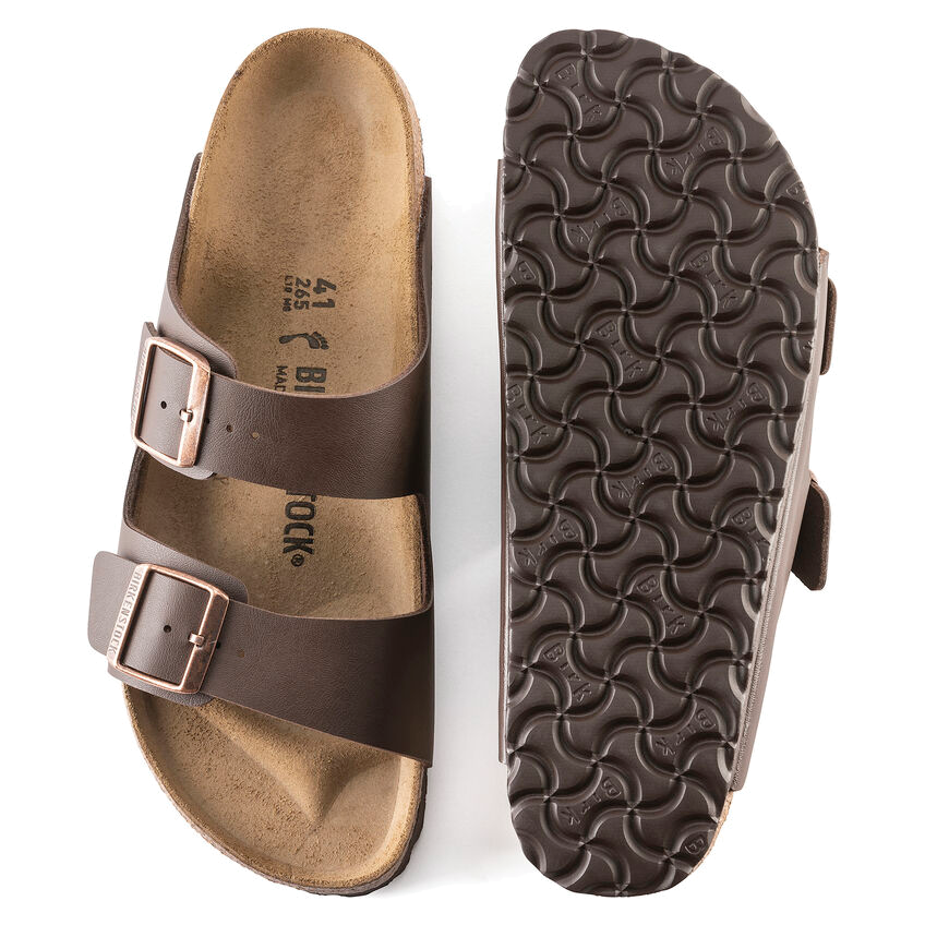 Birkenstock Arizona ダークブラウン 41 Arizona Dark Brown Birko-Flor (Men) – Village Shoes Fresno