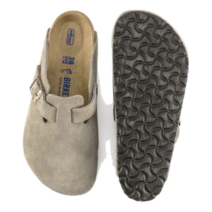 Boston Soft Footbed Suede Taupe (Men)