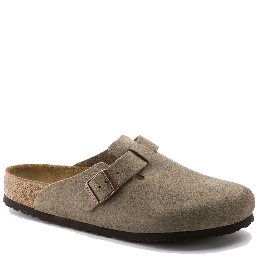 Boston Soft Footbed Suede Taupe (Men)