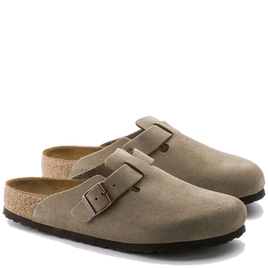 Boston Soft Footbed Suede Taupe (Men)