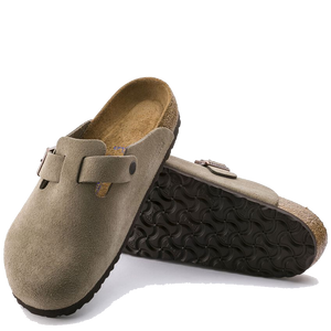 Boston Soft Footbed Suede Taupe (Men)