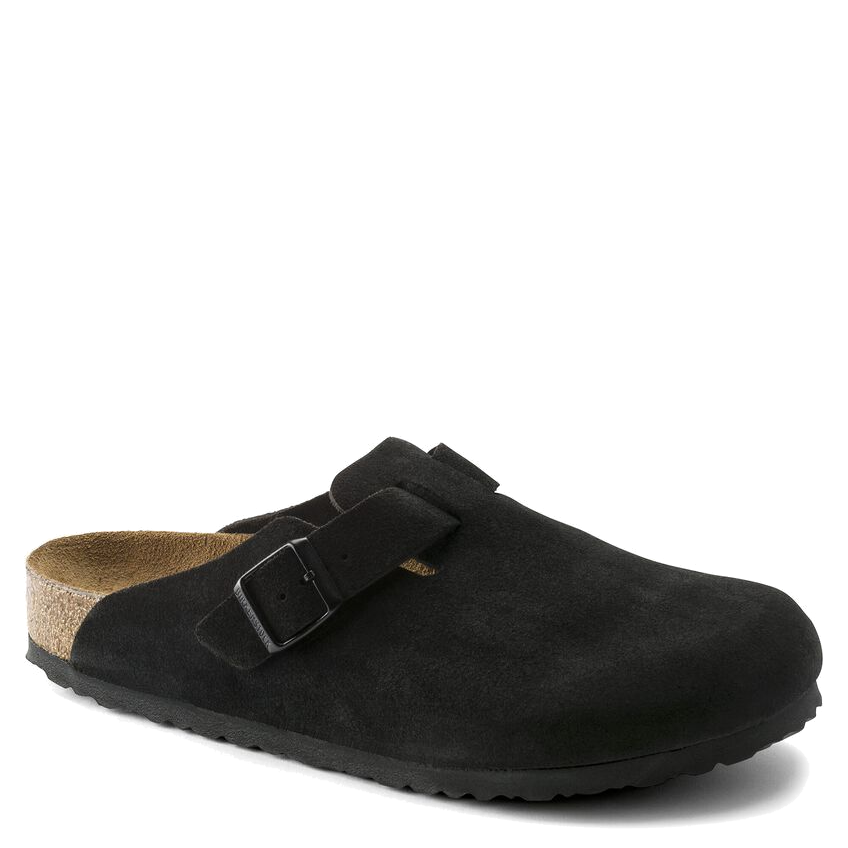 Boston Soft Footbed Suede Black (Women)