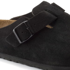 Boston Soft Footbed Suede Black (Women)