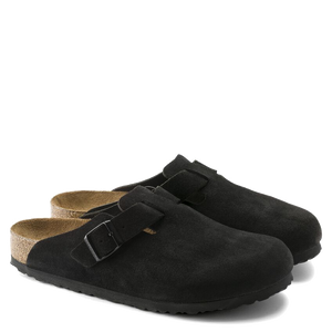 Boston Soft Footbed Suede Black (Women)