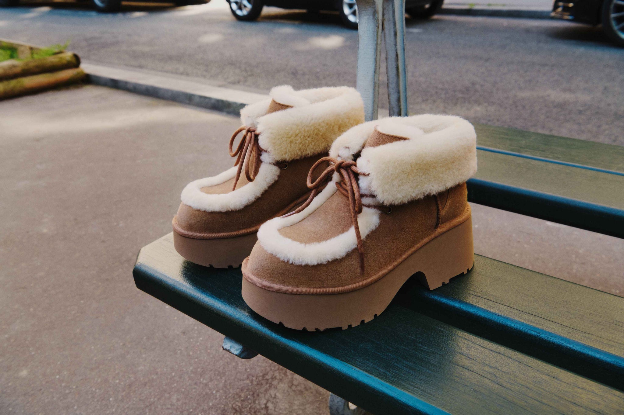 UGG Esmee Lace Up Chestnut (Women) – Village Shoes Fresno