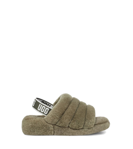 Grey fluff yeah slide sandals best sale