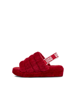 Red ugg fluff best sale yeah slide women's