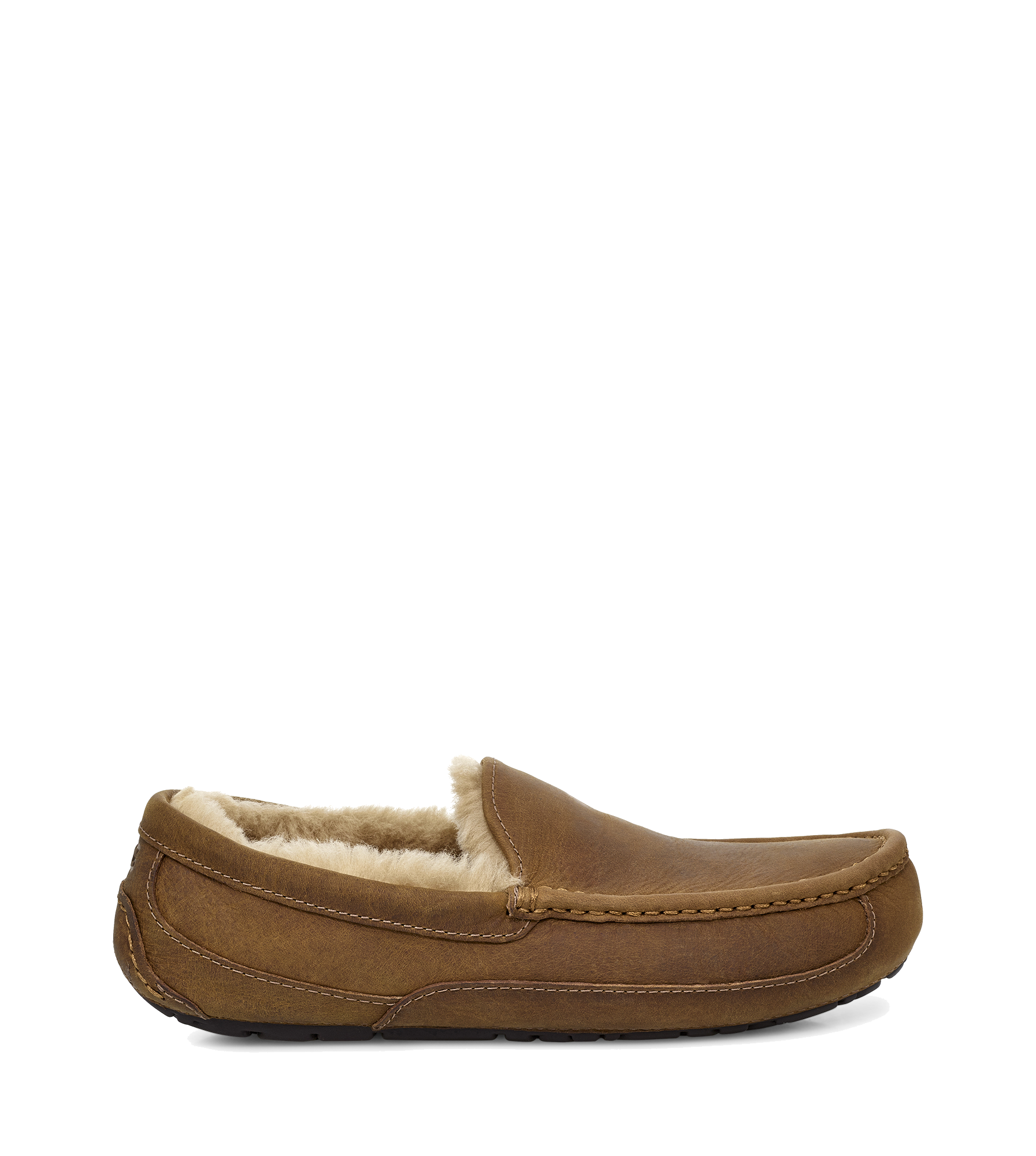UGG Men\'s Tan Leather Boat Shoes with White Sole Men main image 4