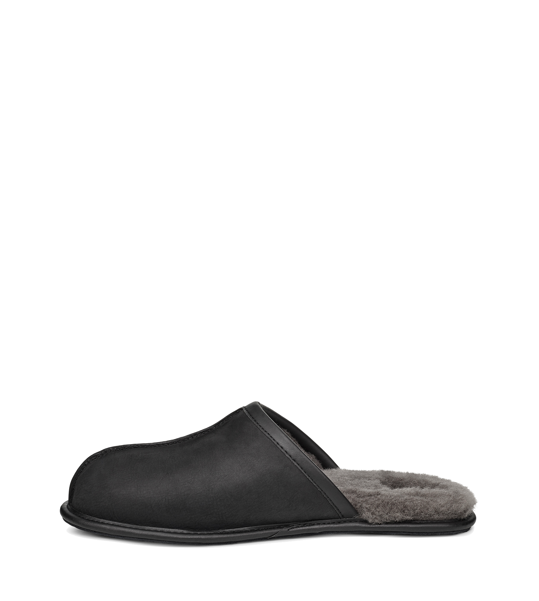 UGG Scuff Slippers Men\'s 14 Black Leather Slip On Slide Indoor Shearling Shoes‎ Amazon.com | UGG Men main image 3