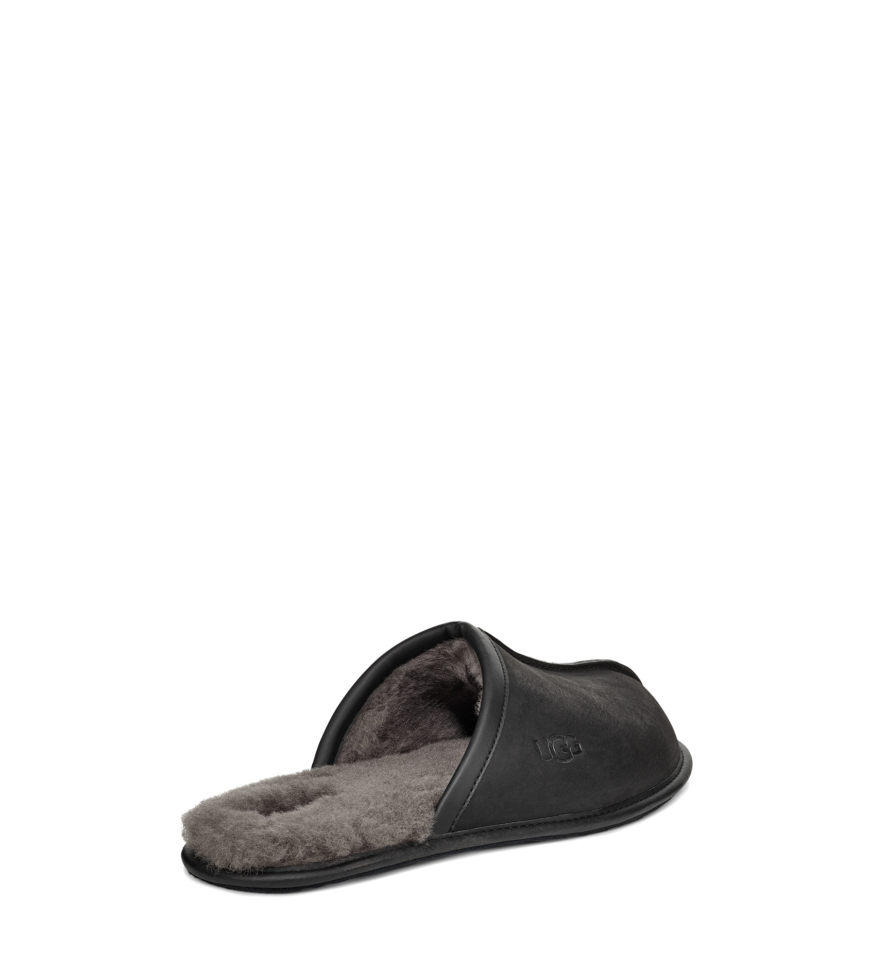 UGG Scuff Leather Black (Men) – Village Shoes Fresno display picture 1