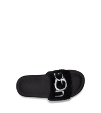 Load image into Gallery viewer, Laton Fur Slide Black ~ FINAL SALE - CLEARANCE

