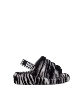 Fluff Yeah Slide Zebra Black White