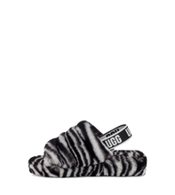Load image into Gallery viewer, Fluff Yeah Slide Zebra Black White
