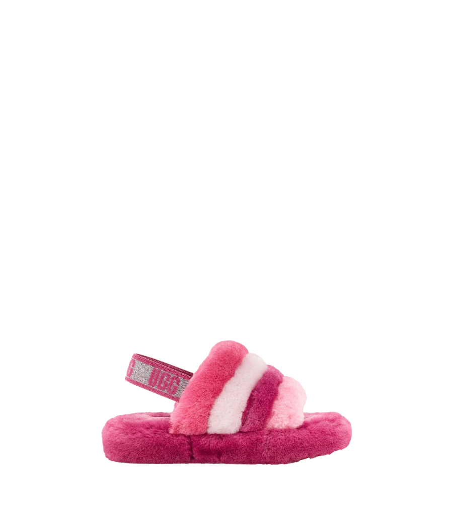 Pink ugg top fluff slides