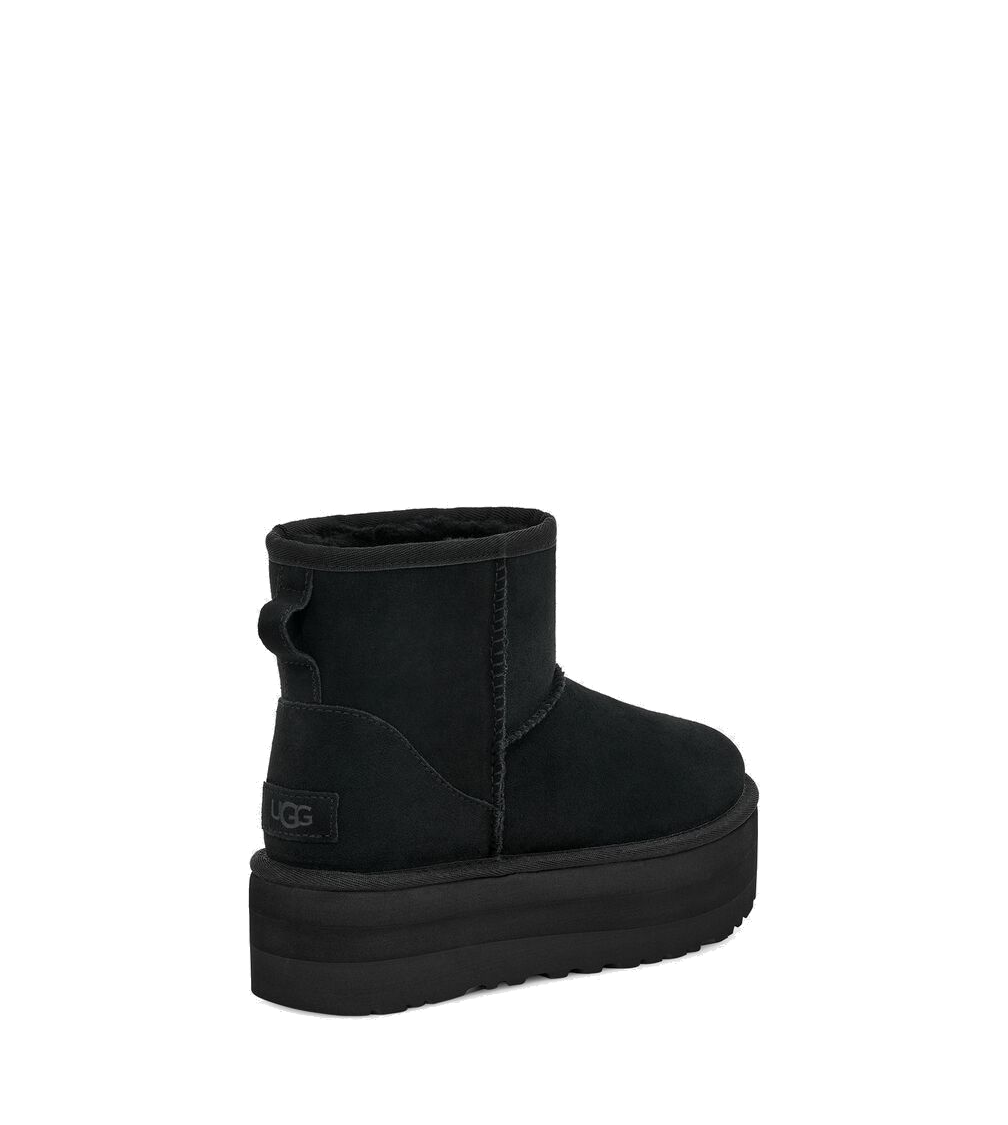 Womens black sales mini ugg boots
