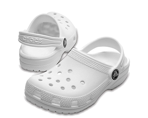 CROCS Kids White Classic Clog with Heel Strap CROCS Kids Classic Clog 206990-100 - Shiekh main image 4