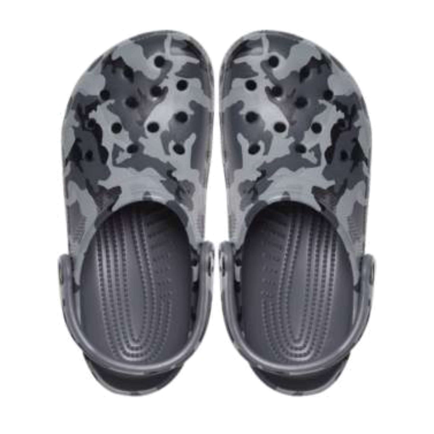 CROCS LiteRide Unisex Gray/Black Camo Clogs Size M\'s 7/W\'s 9 Crocs Classic Printed Camo Clogs In Slate Grey/multi - FREE  main image 2