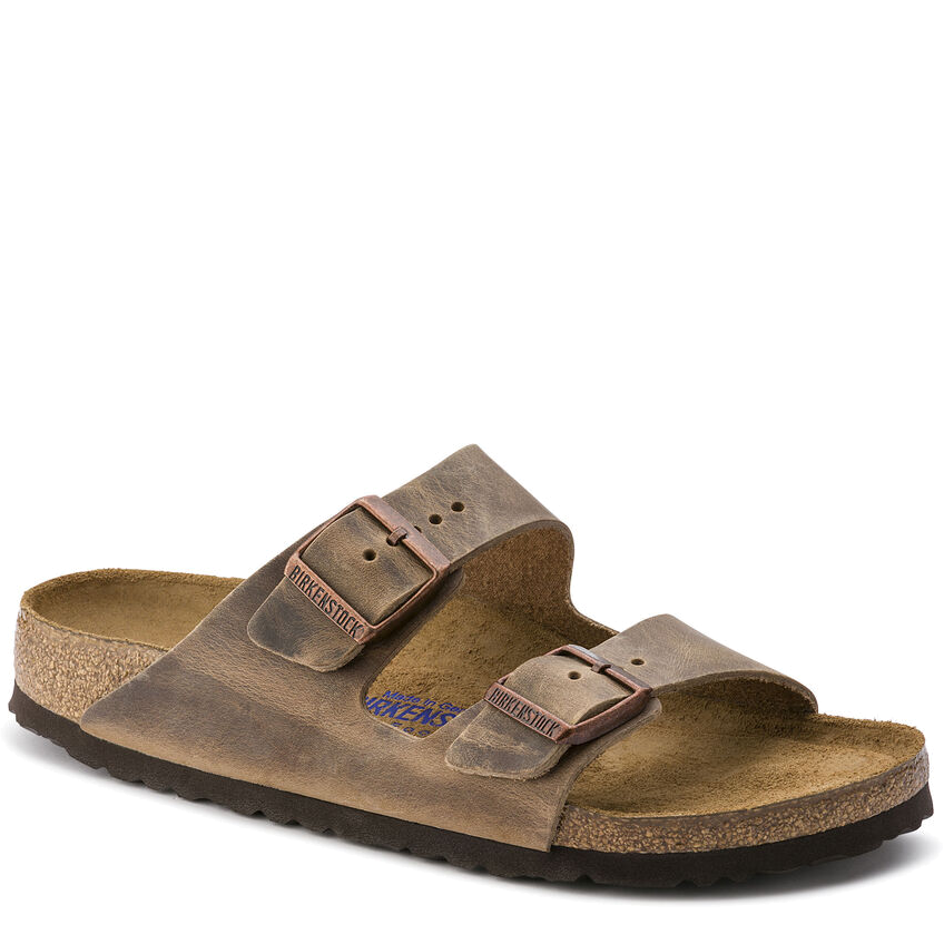 birkenstock arizona tobacco brown soft footbed oiled leather day support BIRKENSTOCK Arizona Soft Footbed: Tobacco