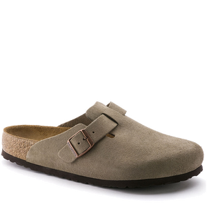 Boston Soft Footbed Suede Taupe (Women)