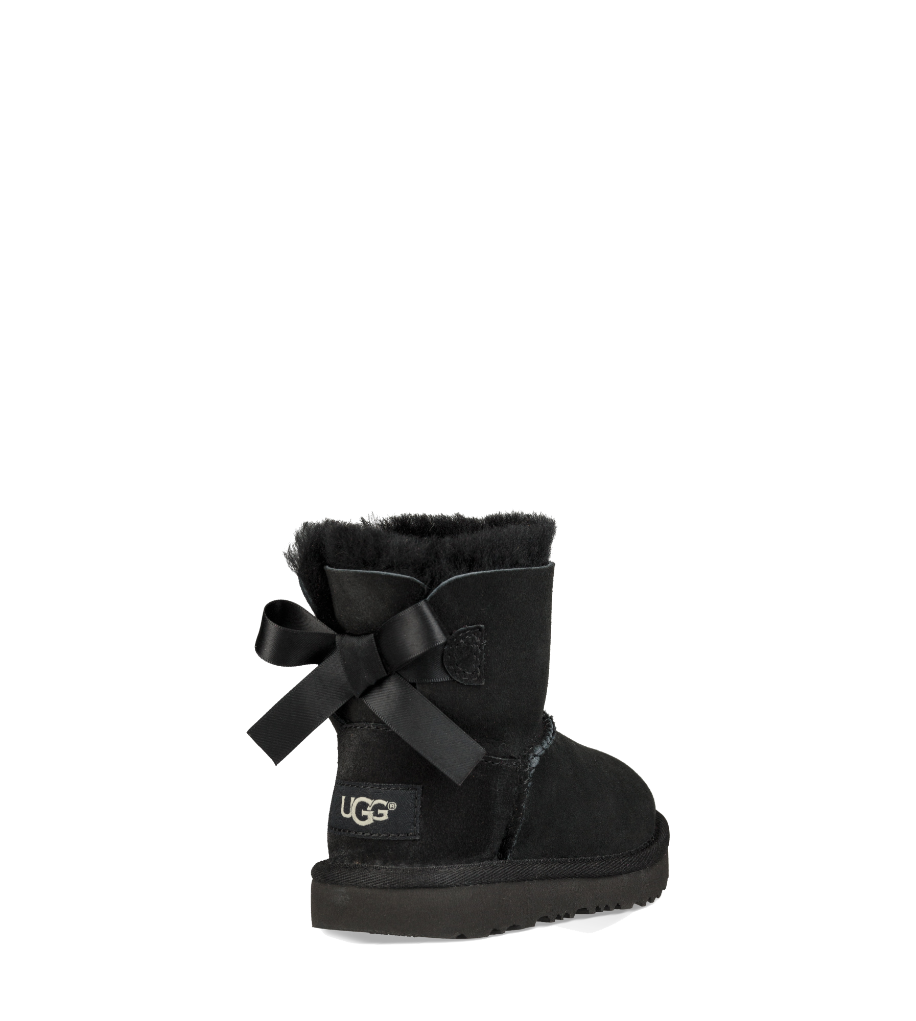 Black mini top bailey bow uggs